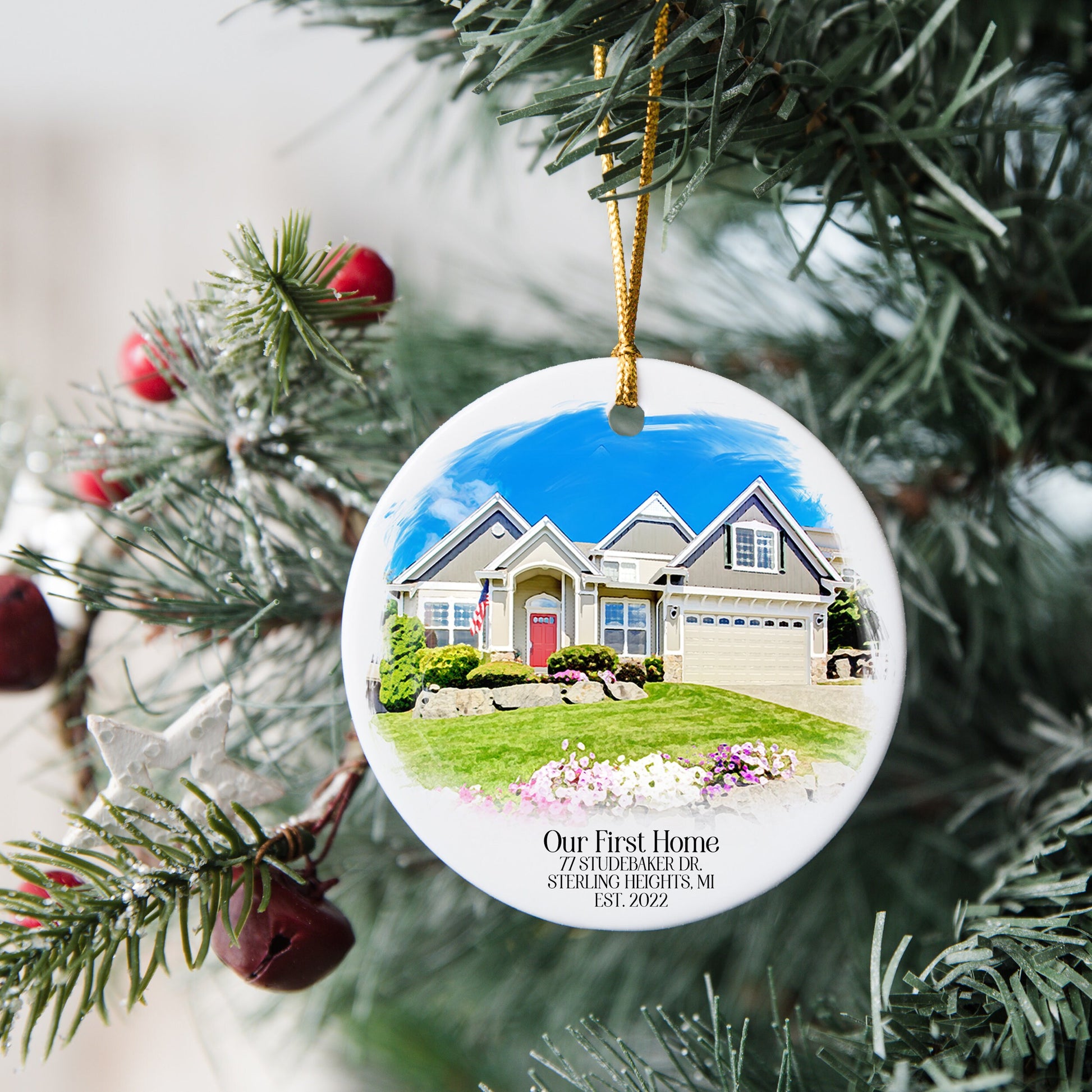 Personalized Christmas Ornaments, Our First Home Ornament, Christmas Gifts, New Home Gift, Christmas Ornaments