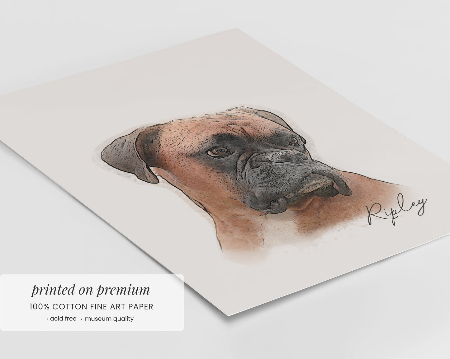Custom Pet Portrait in Watercolor Style, Perfect Pet Sympathy Remembrance Gift