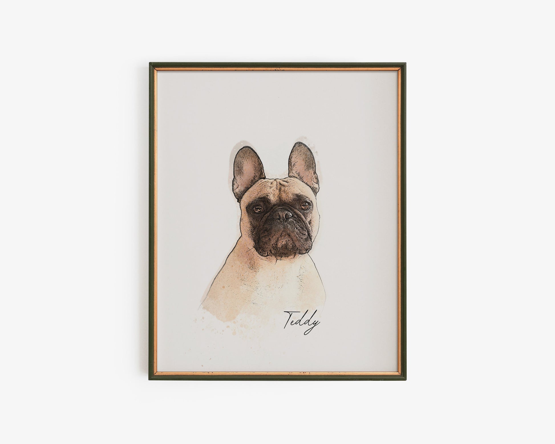 Custom Pet Portrait in Watercolor Style, Perfect Pet Sympathy Remembrance Gift