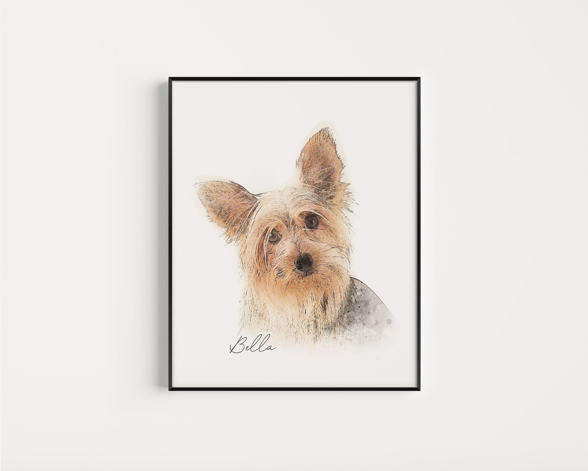 Custom Pet Portrait in Watercolor Style, Perfect Pet Sympathy Remembrance Gift