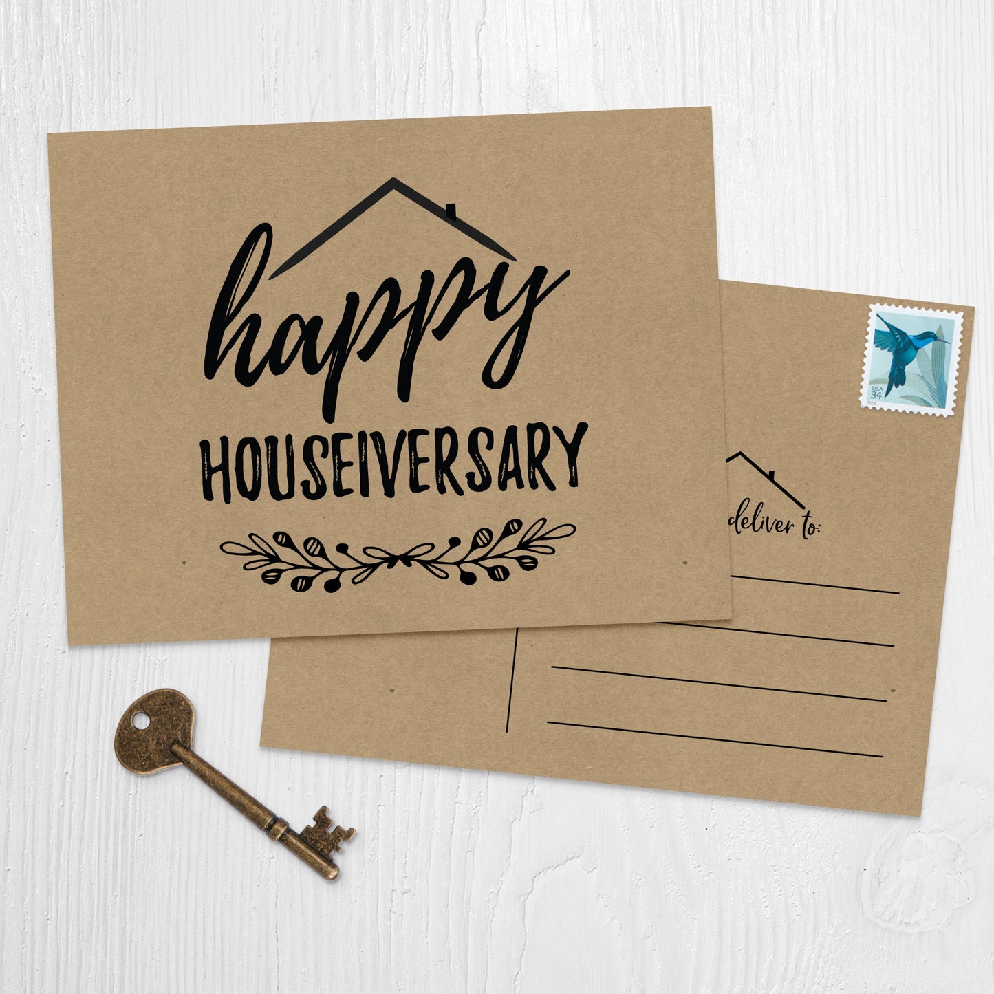 Real Estate Postcard, Happy Houseiversary, Anniversary Cards, Set of Cards, New Home, Handmade Cards, Home Anniversary