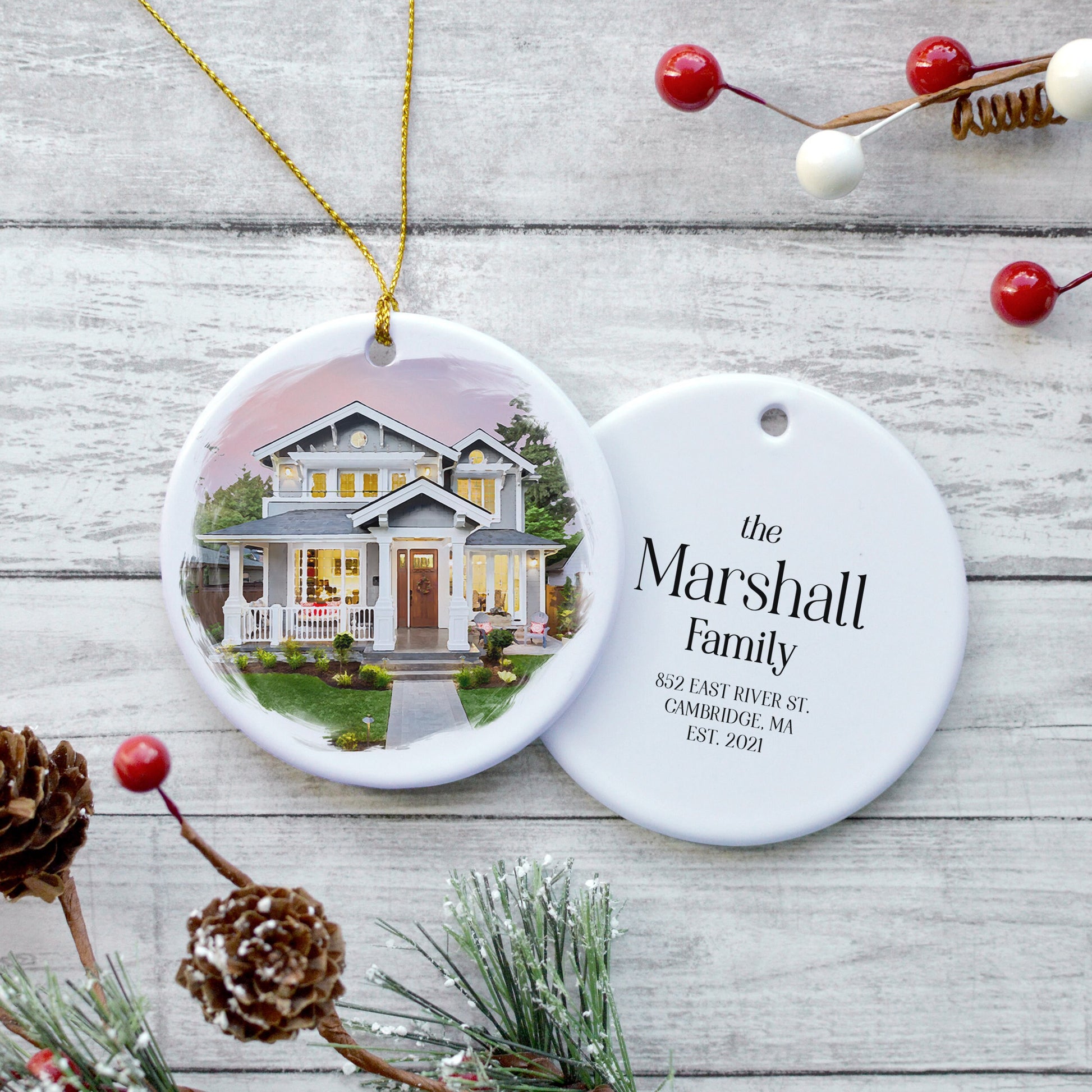 Personalized Christmas Ornaments, Our First Home Ornament, Christmas Gifts, New Home Gift, Christmas Ornaments